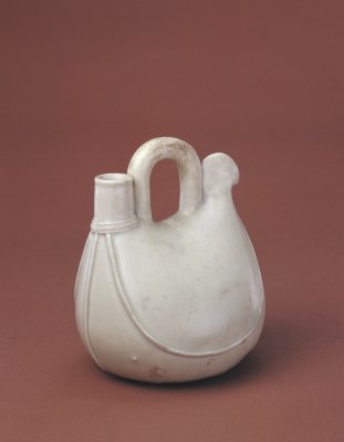 图片[1]-Xingyao white glaze leather bag pot-China Archive